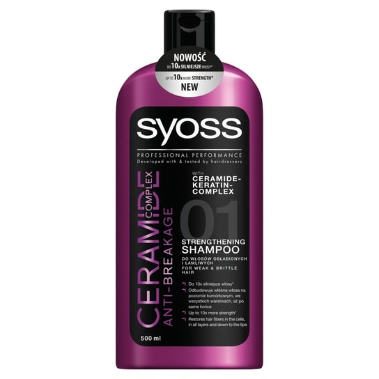 Syoss, Ceramide Complex, szampon do włosów słabych i łamliwych, 500 ml Syoss