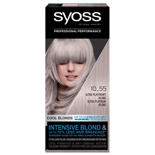 Syoss, Cool Blonds, farba do włosów 10-55 Ultra Platynowy Blond Syoss