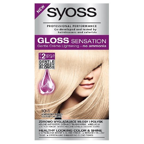 Syoss, Gloss Sensation, farba do włosów 10-1 Kokosowy Blond Syoss