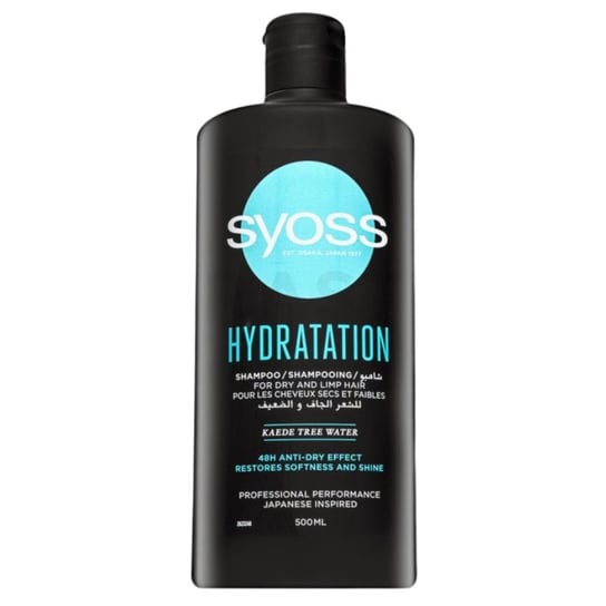 Syoss Hydratation, Nawilżający Szampon do Włosów, 500ml Syoss