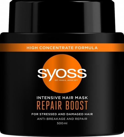 Syoss, Intensive Hair Mask Repair Boost intensywnie regenerująca maska do włosów suchych i zniszczonych 500ml Syoss