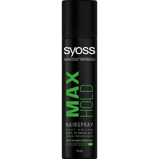 Syoss, Max Hold, Lakier do włosów odporny na warunki zewnętrzne megamocny, 75 ml Syoss