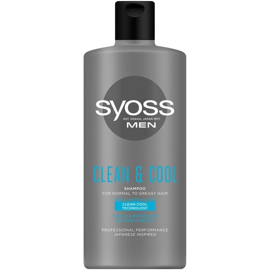 Syoss, Men Clean & Cool, szampon do włosów normalnych i przetłuszczających się, 440 ml Syoss