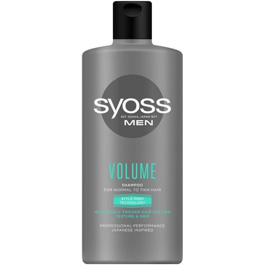 Syoss, Men Volume, szampon nadający objętość do włosów normalnych i cienkich, 440 ml Syoss
