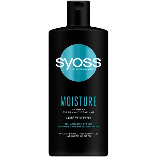 Syoss, Moisture, szampon nawilżający do włosów suchych i osłabionych, 440 ml Syoss