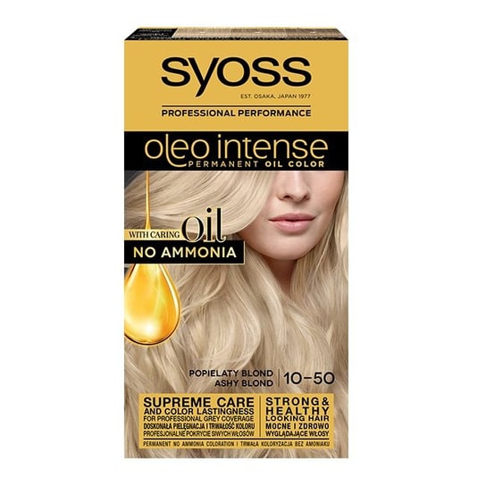 Syoss, Oleo Intense, farba do włosów 10-50 Popielaty Blond Syoss