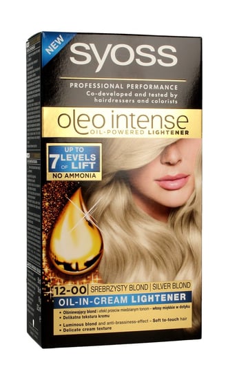 Syoss, Oleo Intense, farba do włosów 12-00 Srebrzysty Blond Syoss