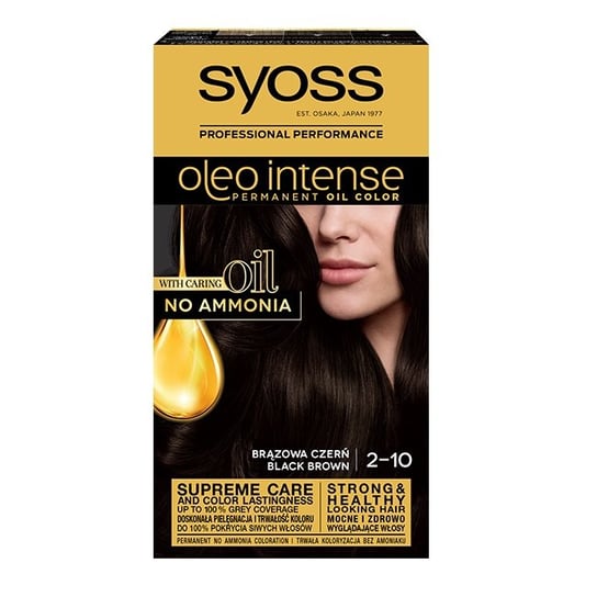 Syoss, Oleo Intense, farba do włosów, 2-10 Brązowa czerń Syoss