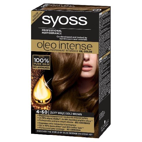 Syoss, Oleo Intense, farba do włosów, 4-60 Złoty brąz Syoss