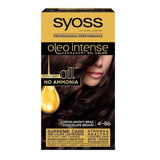 Syoss, Oleo Intense, farba do włosów, 4-86 Czekoladowy brąz Syoss