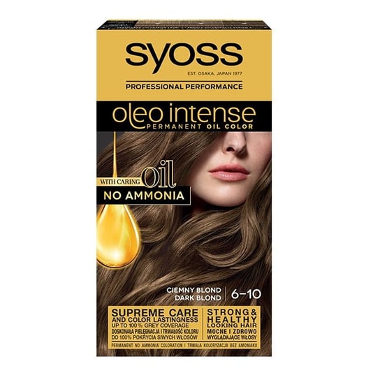 Syoss, Oleo Intense, farba do włosów, 6-10 Ciemny blond Syoss