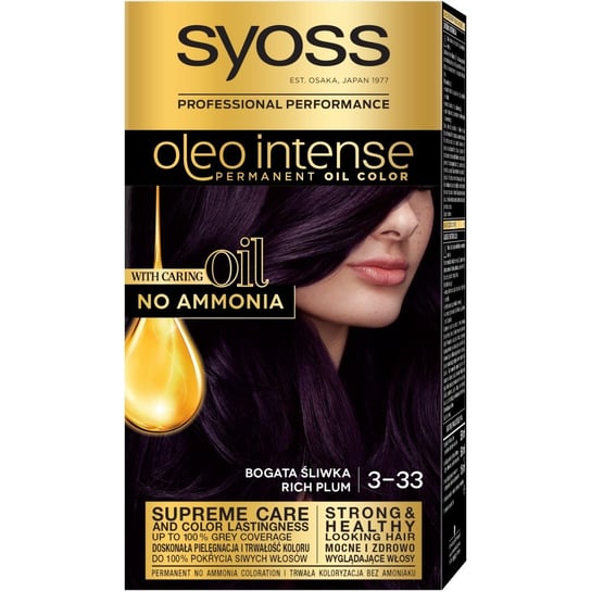Syoss Oleo intense farba do włosów trwale koloryzująca z olejkami 3-33 bogata śliwka Syoss