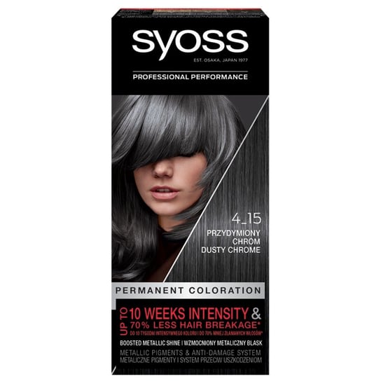 Syoss, Permanent Coloration, farba do włosów 4_15 Przydymiony Chrom Syoss