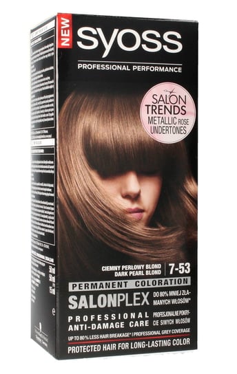 Syoss, Salon Plex, farba do włosów 7-53 Ciemny Perłowy Blond Syoss