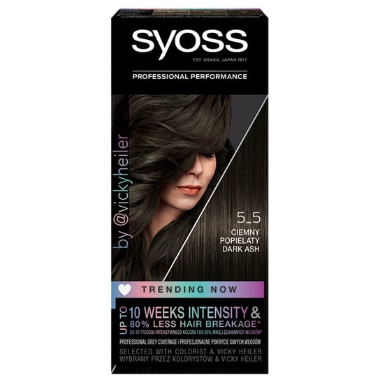Syoss, Trending Now, farba do włosów 5-5 Ciemny Popielaty Syoss