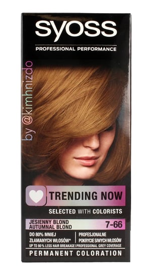 Syoss, Trending Now, farba do włosów 7-66 Jesienny Blond Syoss