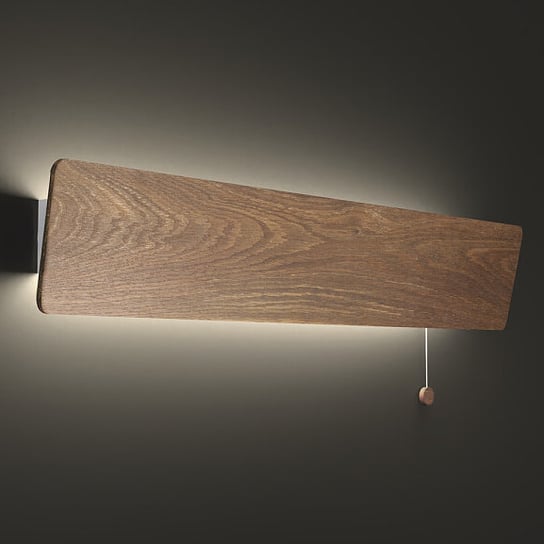 Sypialniana lampa ścienna Oslo 7517 drewniany kinkiet prostokątny Nowodvorski