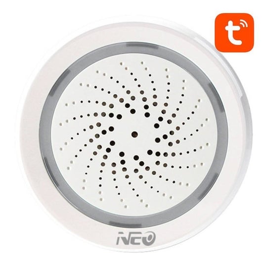 Syrena Alarmowa WiFi NEO NAS-AB02WT z Pomiarem Temperatury i Wilgotności TUYA Neo Tools