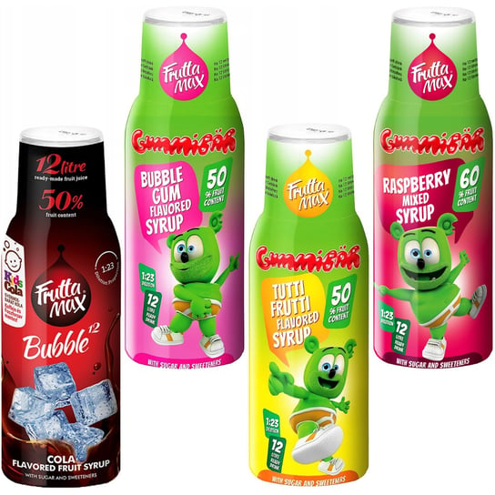Syrop Fruttamax Kids Mix Malin + Cola + Tutti Frutti + Guma Balonowa FruttaMax