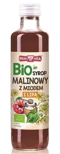SYROP MALINOWY Z MIODEM I LIPĄ BIO 250 ml - POLSKA RÓŻA Polska Róża