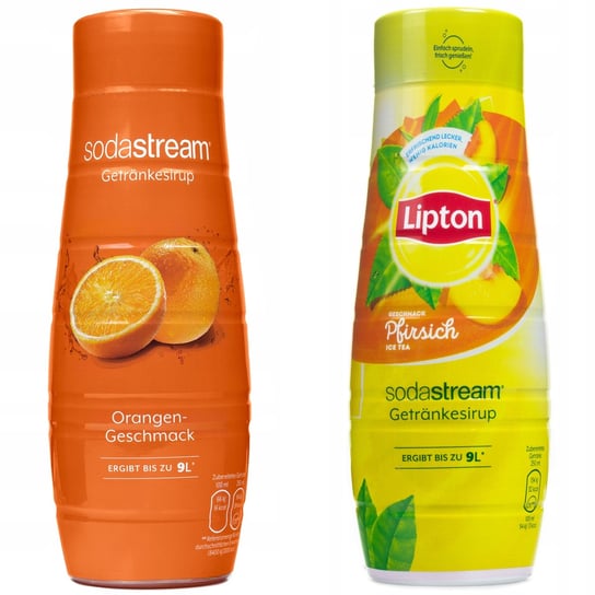 Syropy Sodastream Pomarańcza Lipton Brzoskwinia SodaStream