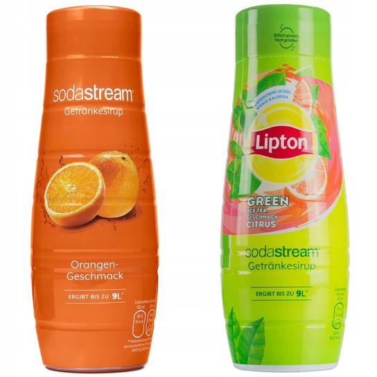 Syropy Sodastream Pomarańcza Lipton Green Cytrusy SodaStream
