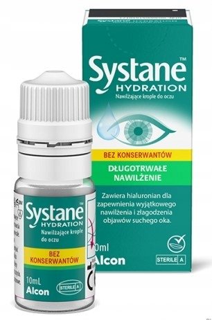 Systane Hydration, bez konserwantów, krople do oczu, 10 ml Alcon