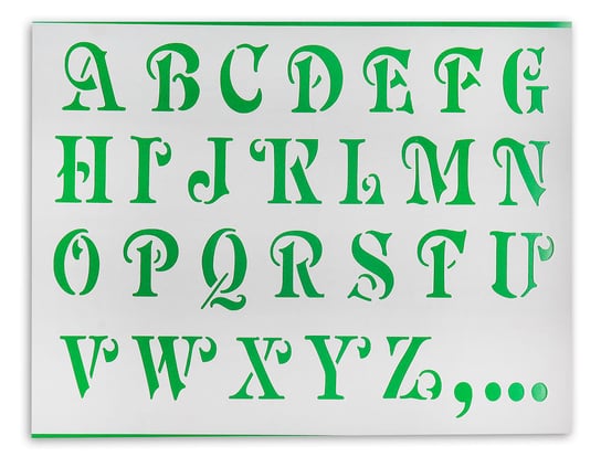 Szablon, alfabet Stamperia