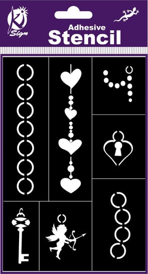 Szablon, biżuteria w serca Ki-Sign