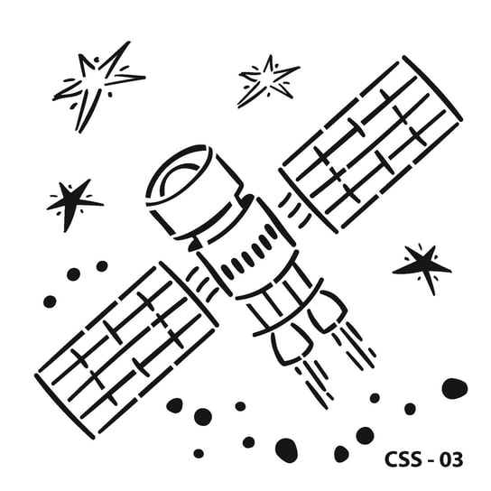 Szablon dla dzieci, Satelita, rozm. 15x15 cm Cadence
