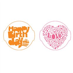 Szablon Do Dekoracji Ciast 2 Rodzaje  Love & Happy Birthday Inna marka