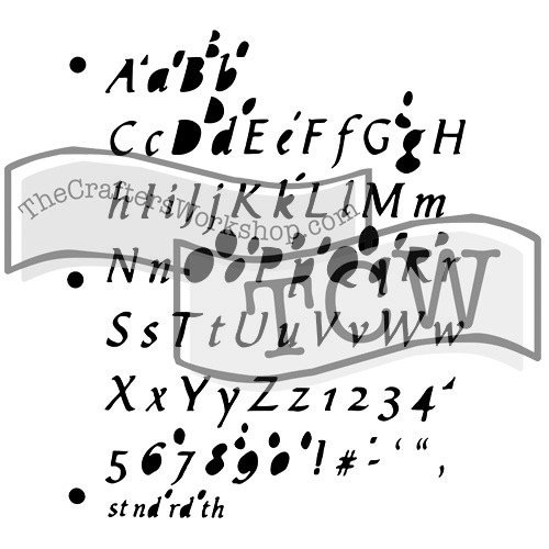 Szablon, mini alfabet The Crafter's Workshop