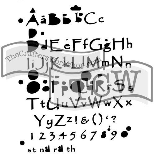 Szablon, mini alfabet The Crafter's Workshop