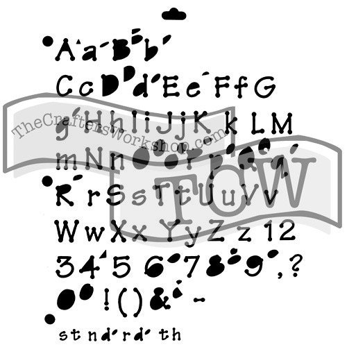 Szablon, mini alfabet kropkowy The Crafter's Workshop