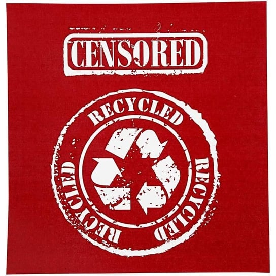 Szablon, Sitodruk, Censored recycled Creativ Company