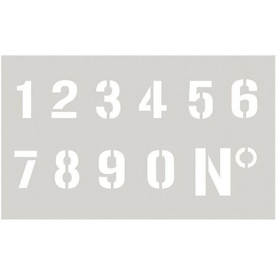 Szablon z liczbami nr 2 - czarny - 12 x 20 cm - dla dzieci - farba w sprayu, kredki lub pisaki Inna marka