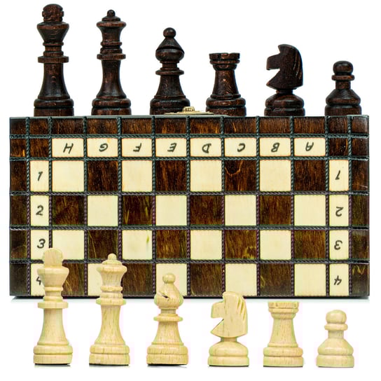Szachy Drewniane Szachownica Ekskluzywna 20 cm - Zestaw Szachowy Chess Board Składana Plansza z Figurami Szachowymi dla Dzieci i Dorosłych Amazinggirl