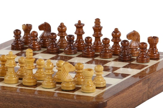 Szachy Magnetyczne Mini z Intarsjowaną Szachownicą Sunrise Chess & Games 18 cm Sunrise Chess & Games