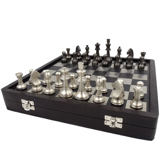 Szachy metalowe - elegancki zestaw dla szachisty - G334A GIFTDECO