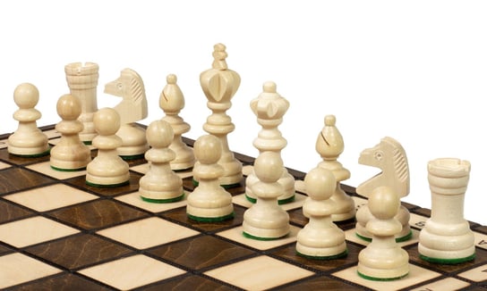Szachy Polskie gra logiczna Sunrise Chess & Games drewniane 35 cm Sunrise Chess & Games