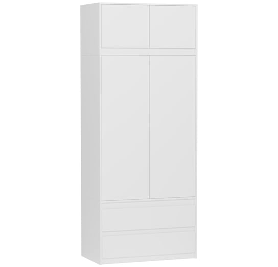 Szafa Garderoba 90Cm 2 Drzwi 2 Szuflady z Nadstawką B-9-N-Tip Mobene