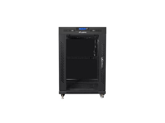 SZAFA INSTALACYJNA RACK STOJĄCA 19" 15U 800X1000 CZARNA DRZWI SZKLANE LCD L Inna marka