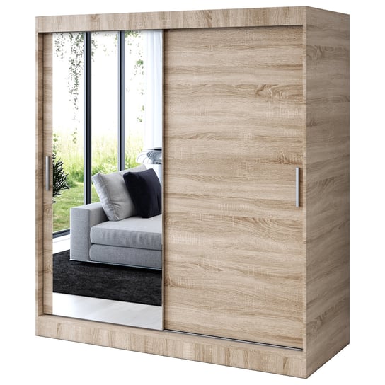 Szafa przesuwna 1 x Lustro 180x200  Sofia , Dąb Sonoma BELVEDO