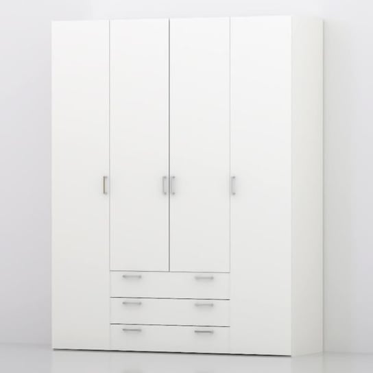 Szafa TVILUM Space, 4+3 biała, 154x200x49,5 cm Tvilum