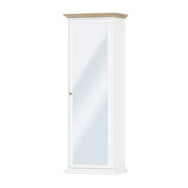 Szafa z lustrem PARIS, biała, 201x63 cm Tvilum