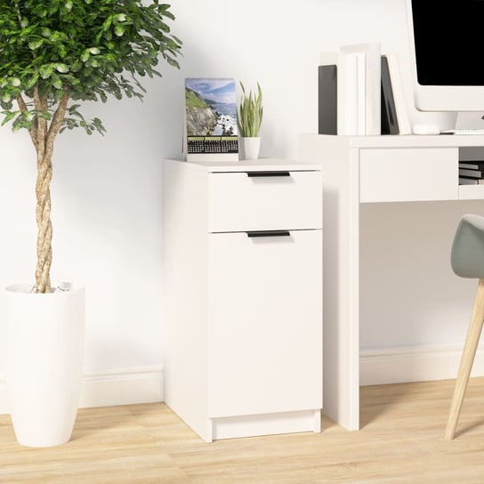 Szafka biurowa, biała, 33,5x50x75 cm, materiał drewnopochodny vidaXL