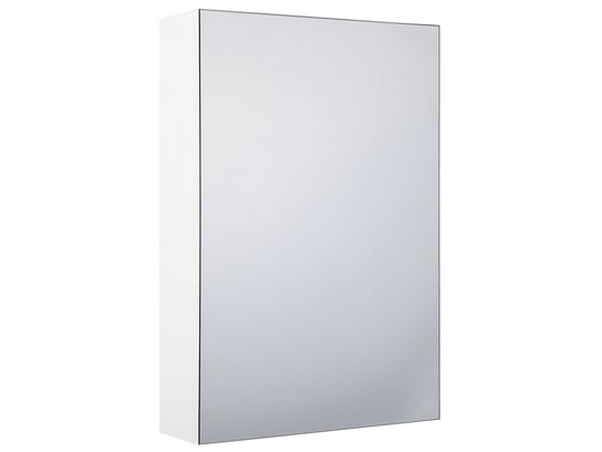 Szafka łazienkowa wisząca z lustrem 40 x 60 cm biała PRIMAVERA Beliani
