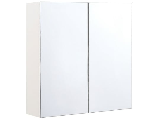 Szafka łazienkowa wisząca z lustrem 60 x 60 cm NAVARRA Beliani