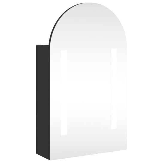 Szafka łazienkowa z lustrem LED, czarna, 42x13x70  / AAALOE Zakito