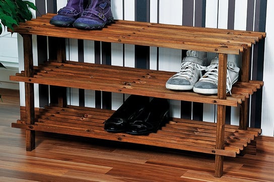 Szafka na buty drewniana KESPER, brązowa, 26x40x77 cm Kesper